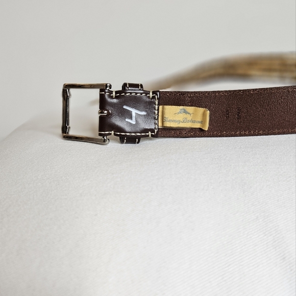 Tommy Bahama Leather Woven Belt - Picture 6 of 9